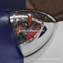 Konvexer 1/4-Kuppel-Spiegel, konvexe 90-Grad-Acryl-Sicherheitskuppelspiegel